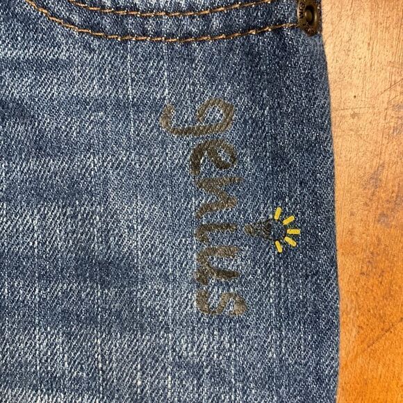 Wrangler jean shorts 3T graffiti distressed cotton spring summer adjustable wais - Picture 5 of 8